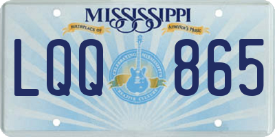 MS license plate LQQ865