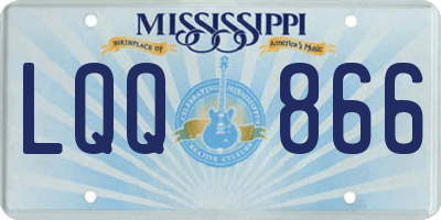 MS license plate LQQ866