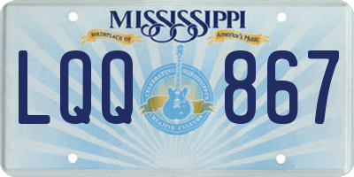 MS license plate LQQ867