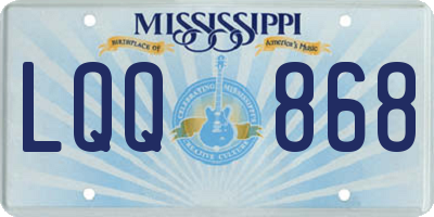 MS license plate LQQ868
