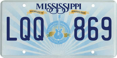 MS license plate LQQ869