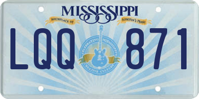 MS license plate LQQ871
