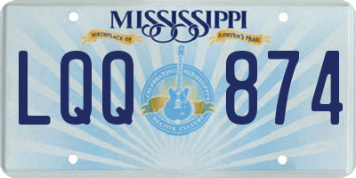 MS license plate LQQ874