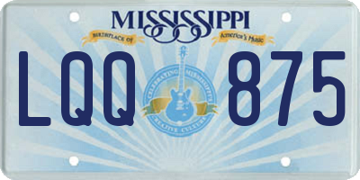 MS license plate LQQ875