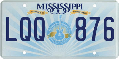 MS license plate LQQ876