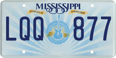 MS license plate LQQ877