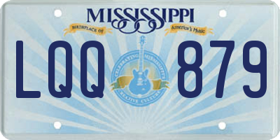 MS license plate LQQ879