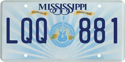 MS license plate LQQ881