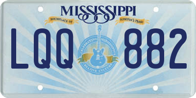 MS license plate LQQ882