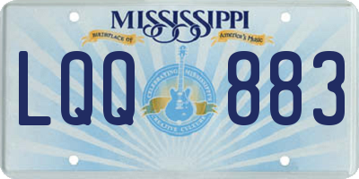 MS license plate LQQ883
