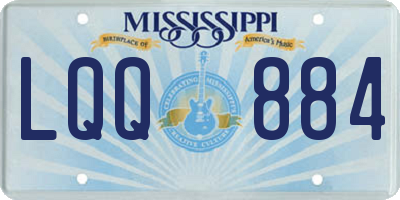 MS license plate LQQ884