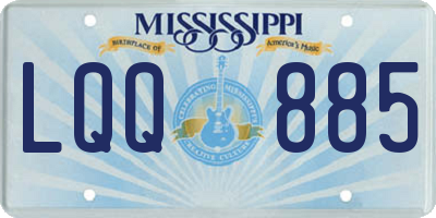 MS license plate LQQ885