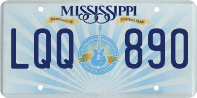 MS license plate LQQ890