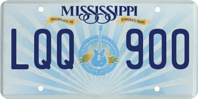 MS license plate LQQ900