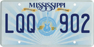 MS license plate LQQ902