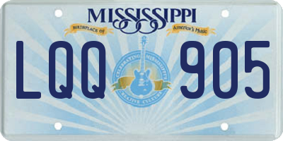 MS license plate LQQ905