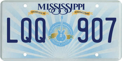 MS license plate LQQ907