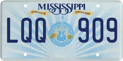 MS license plate LQQ909