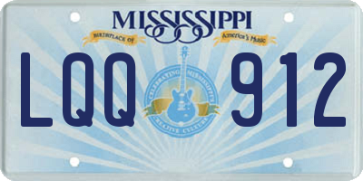 MS license plate LQQ912