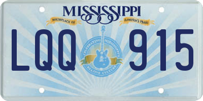 MS license plate LQQ915