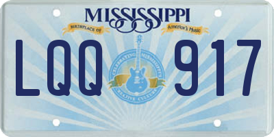MS license plate LQQ917