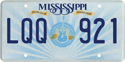 MS license plate LQQ921