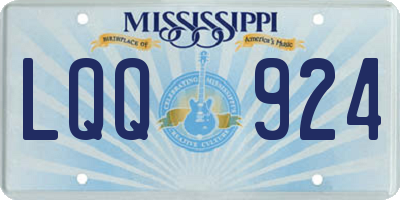 MS license plate LQQ924