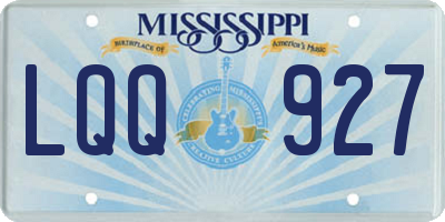 MS license plate LQQ927