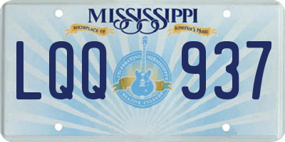 MS license plate LQQ937