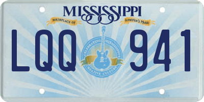 MS license plate LQQ941