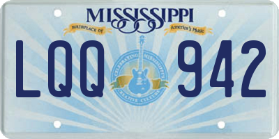 MS license plate LQQ942
