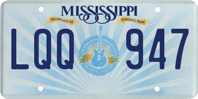 MS license plate LQQ947