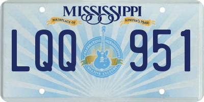 MS license plate LQQ951