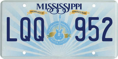 MS license plate LQQ952
