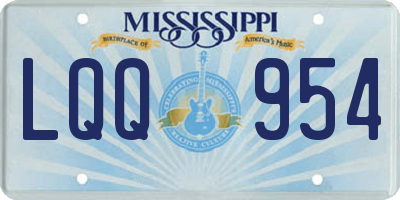 MS license plate LQQ954