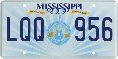 MS license plate LQQ956