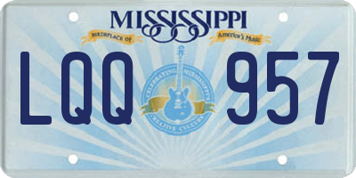 MS license plate LQQ957