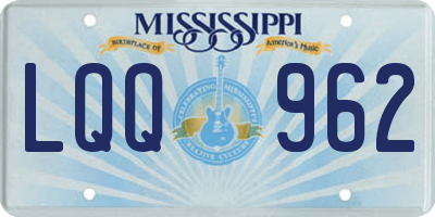 MS license plate LQQ962