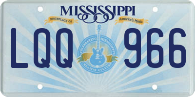 MS license plate LQQ966