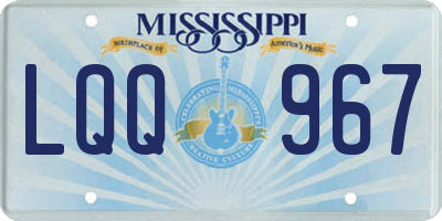 MS license plate LQQ967