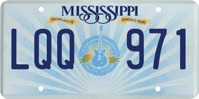 MS license plate LQQ971