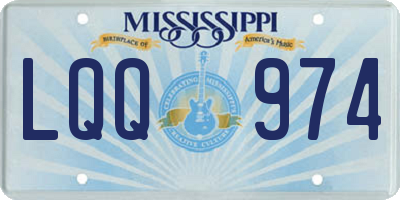 MS license plate LQQ974