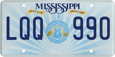 MS license plate LQQ990