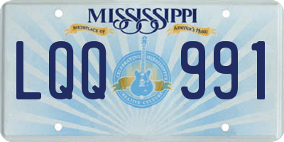 MS license plate LQQ991