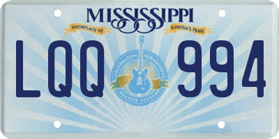 MS license plate LQQ994