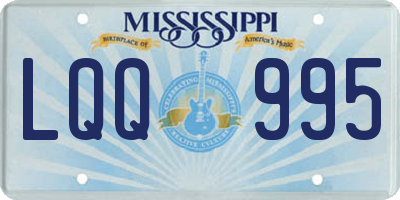 MS license plate LQQ995