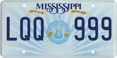MS license plate LQQ999