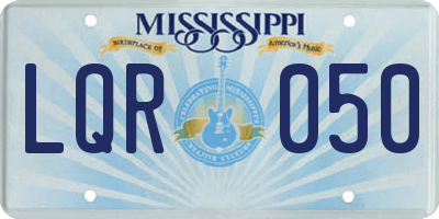 MS license plate LQR050