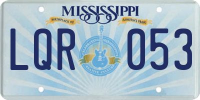 MS license plate LQR053