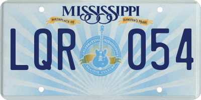 MS license plate LQR054